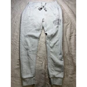 Aeropostale Jogger Sweatpants Mens Small Grey Excellent Embroidered Logo Fleece
